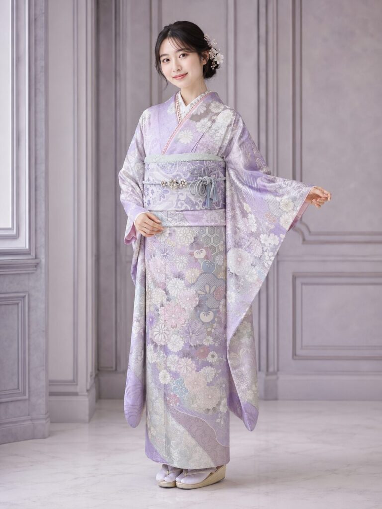 MMY　桂由美　紫　正絹お振袖　美品 桂由美 「007 」 | 振袖レンタル 雅PREMIUM